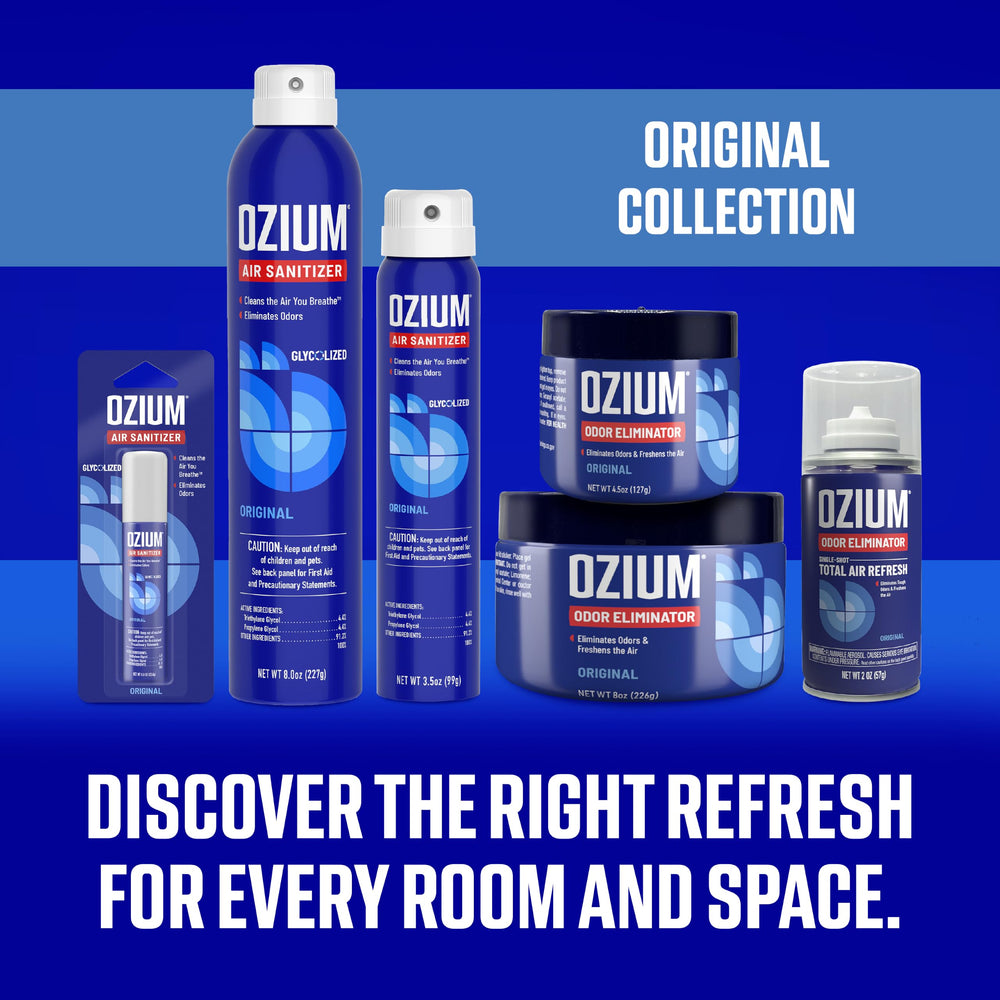 Ozium fogger near vent demonstrating coverage into tight spaces
