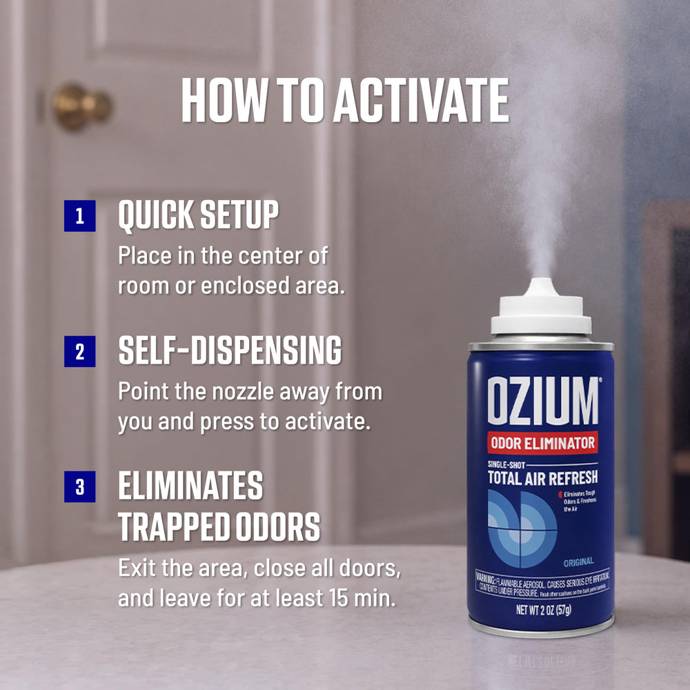 ozium in glove compartment showing pocketable storage convenience