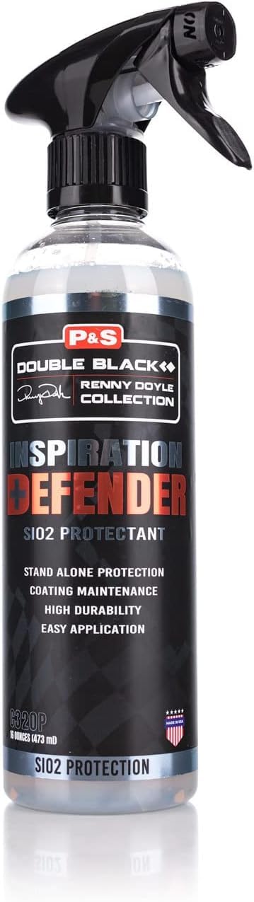 P & S bottle front view showing Defender branding and 16 oz size benefit