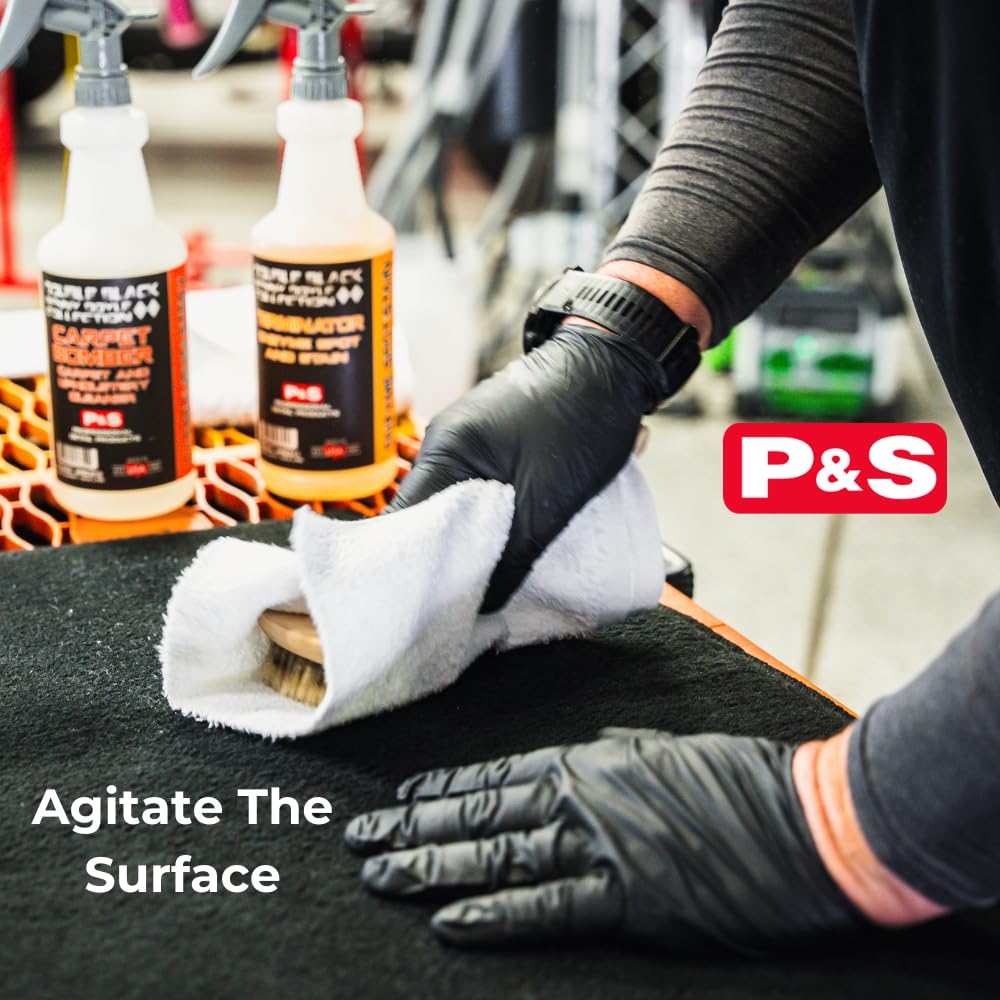 P & S Terminator bottle in hand illustrating compact 16 oz size and portability