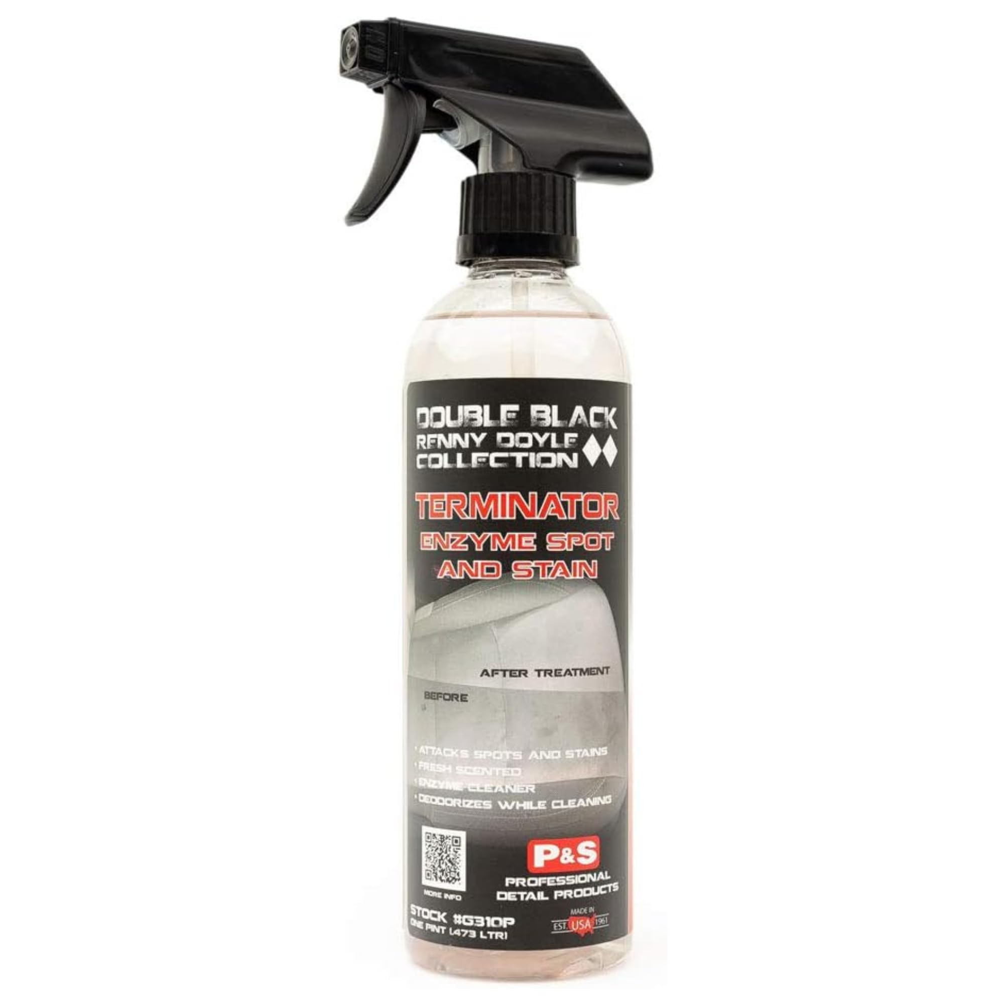P & S Terminator front label showing product purpose and size for quick recognition