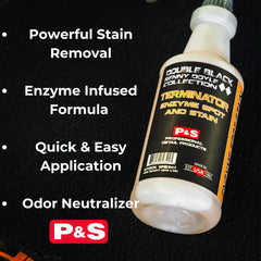 P & S Terminator spray nozzle detail highlighting easy application and control
