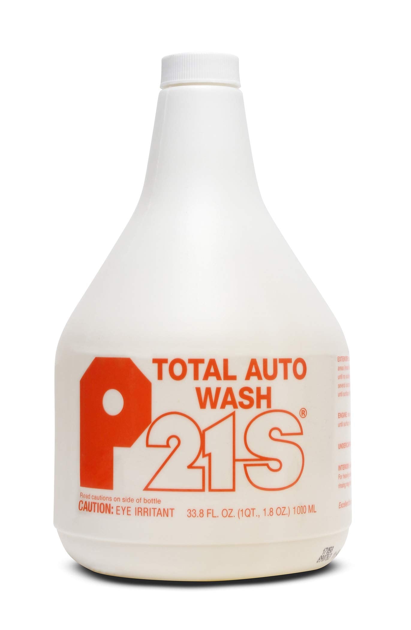 P21S Auto Wash refill front label showing clear bottle and orange scent, versatile cleaner