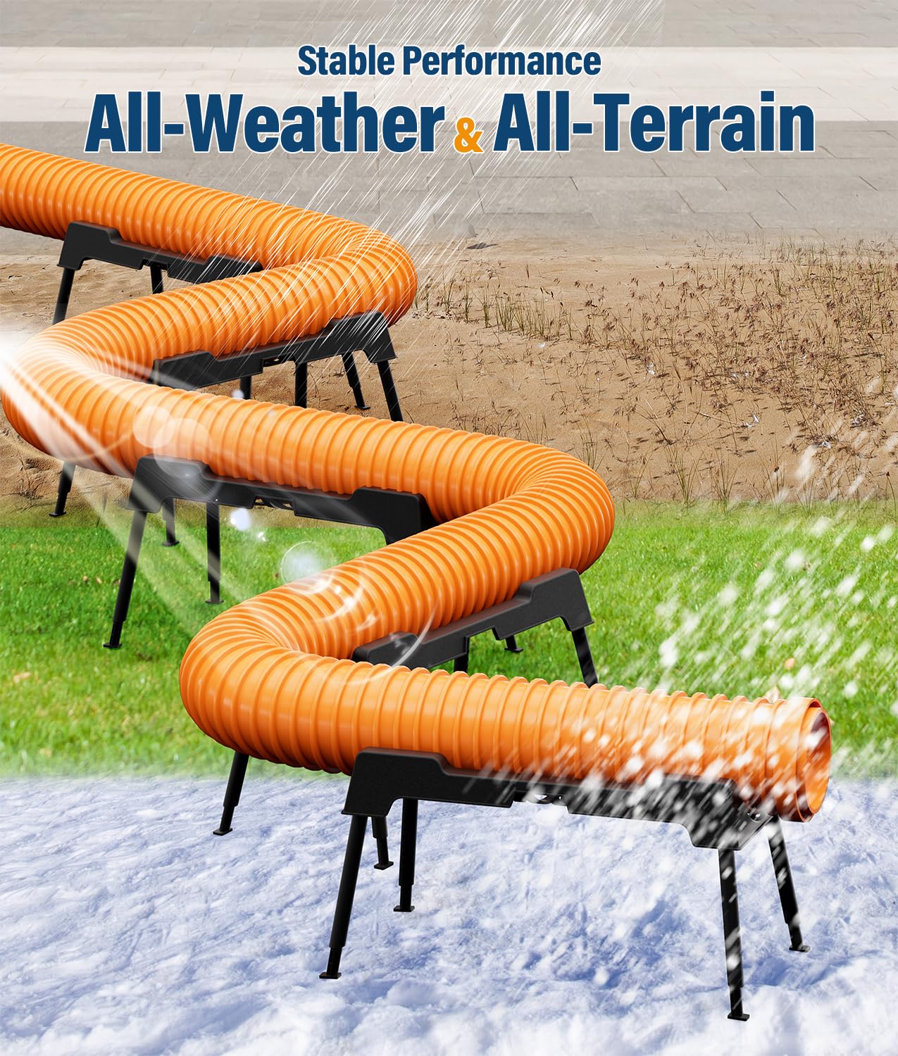PAHTTO wide base on gravel demonstrating weather-resistant stability