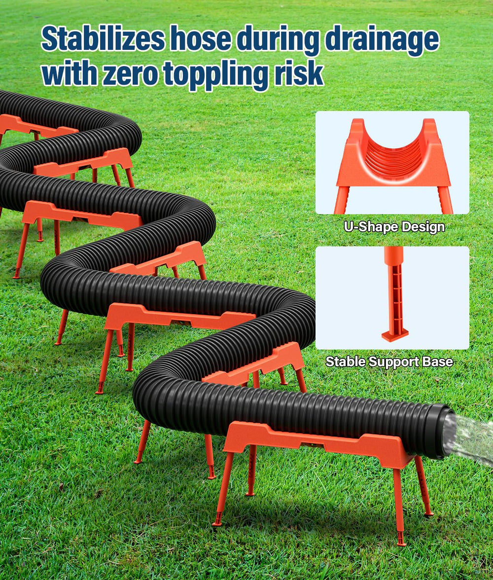 PAHTTO folded stack of supports secured with strap for compact RV storage benefit