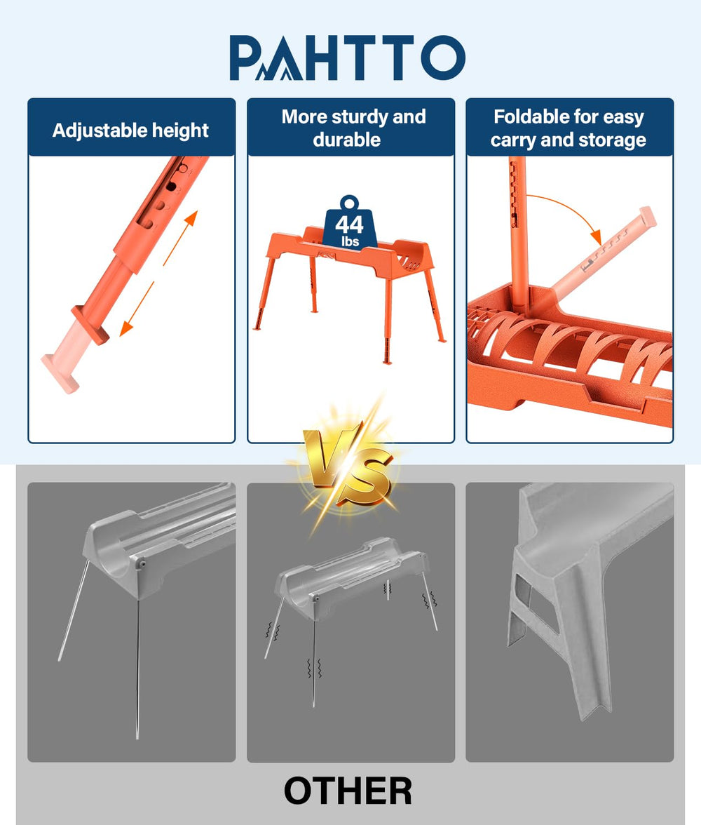 PAHTTO folded and stacked with strap for compact transport