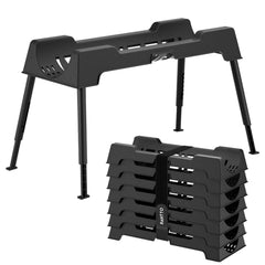 PAHTTO front view of assembled 7-section support showing organized hose benefit