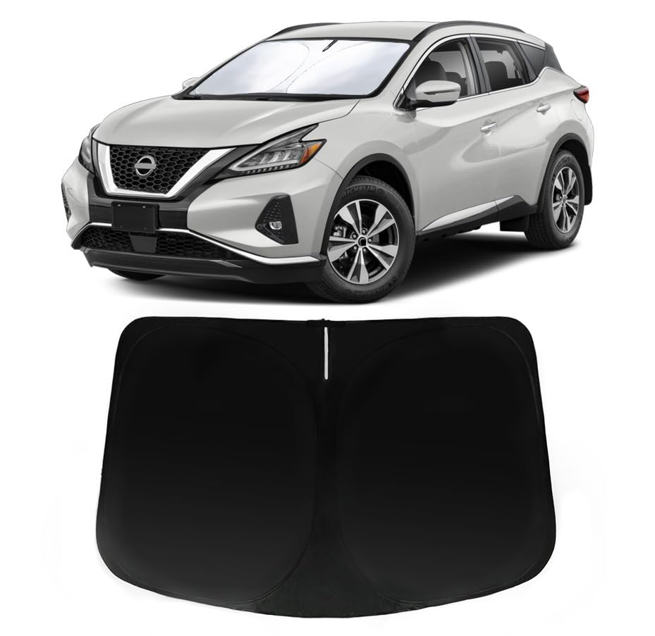 PAIMOHO front view on Nissan Murano windshield showing full coverage and sun protection