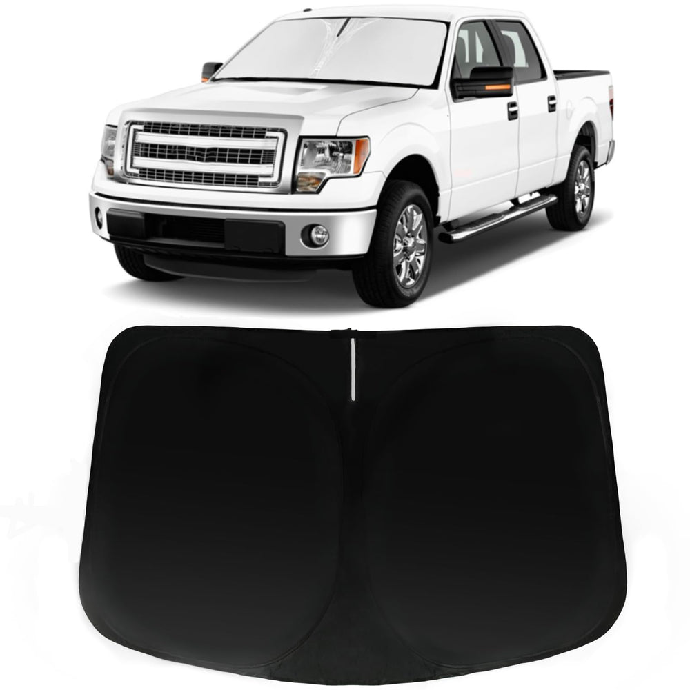 PAIMOHO front view showing tailored fit for Ford F-150 windshield protection