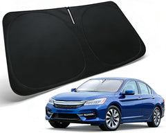 PAIMOHO front view showing sun shade shape and perfect fit for Honda Accord windshield