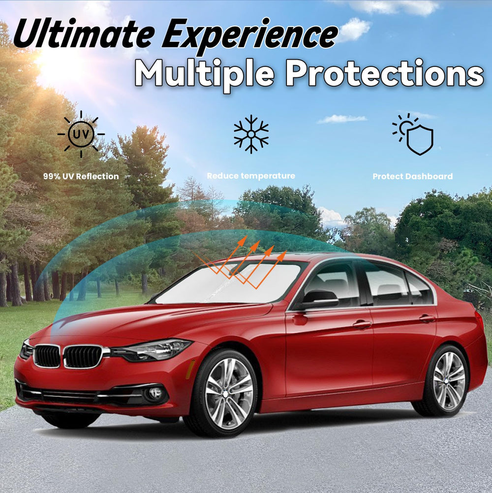 PAIMOHO installed in BMW 3 Series, reduces dashboard sun exposure
