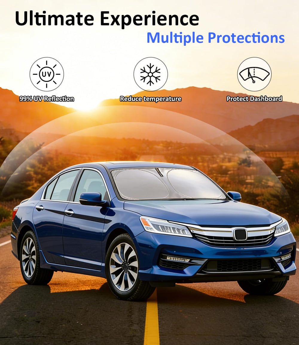 PAIMOHO installed in Honda Accord interior demonstrating quick setup and sun protection
