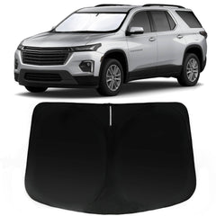 PAIMOHO front view of custom-fit Traverse sun shade showing full coverage and protection