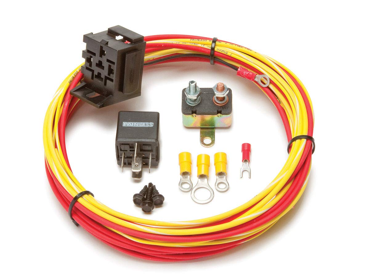Painless relay kit front view showing components and easy installation benefit