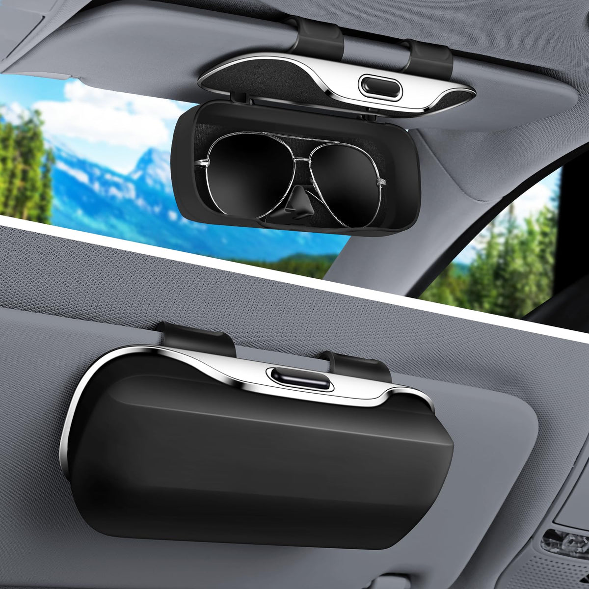 Pakanana front closed visor mount showcasing tidy storage and protection