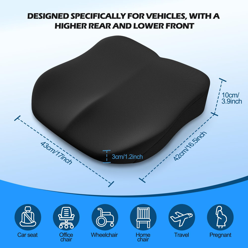 Pakanana installed on driver seat improving visibility and posture