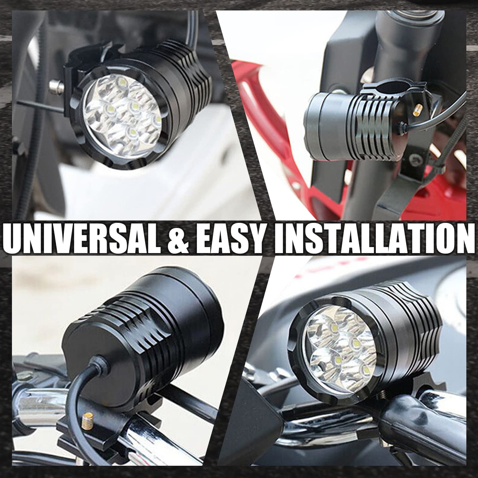 PAKRYS fitted to ATV front showing wide light spread for trail illumination