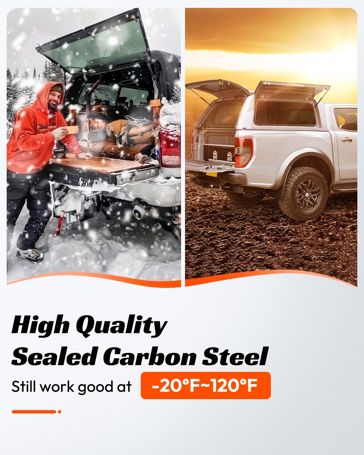PAMAGOO lifestyle truck with open cap showing safer hands-free access
