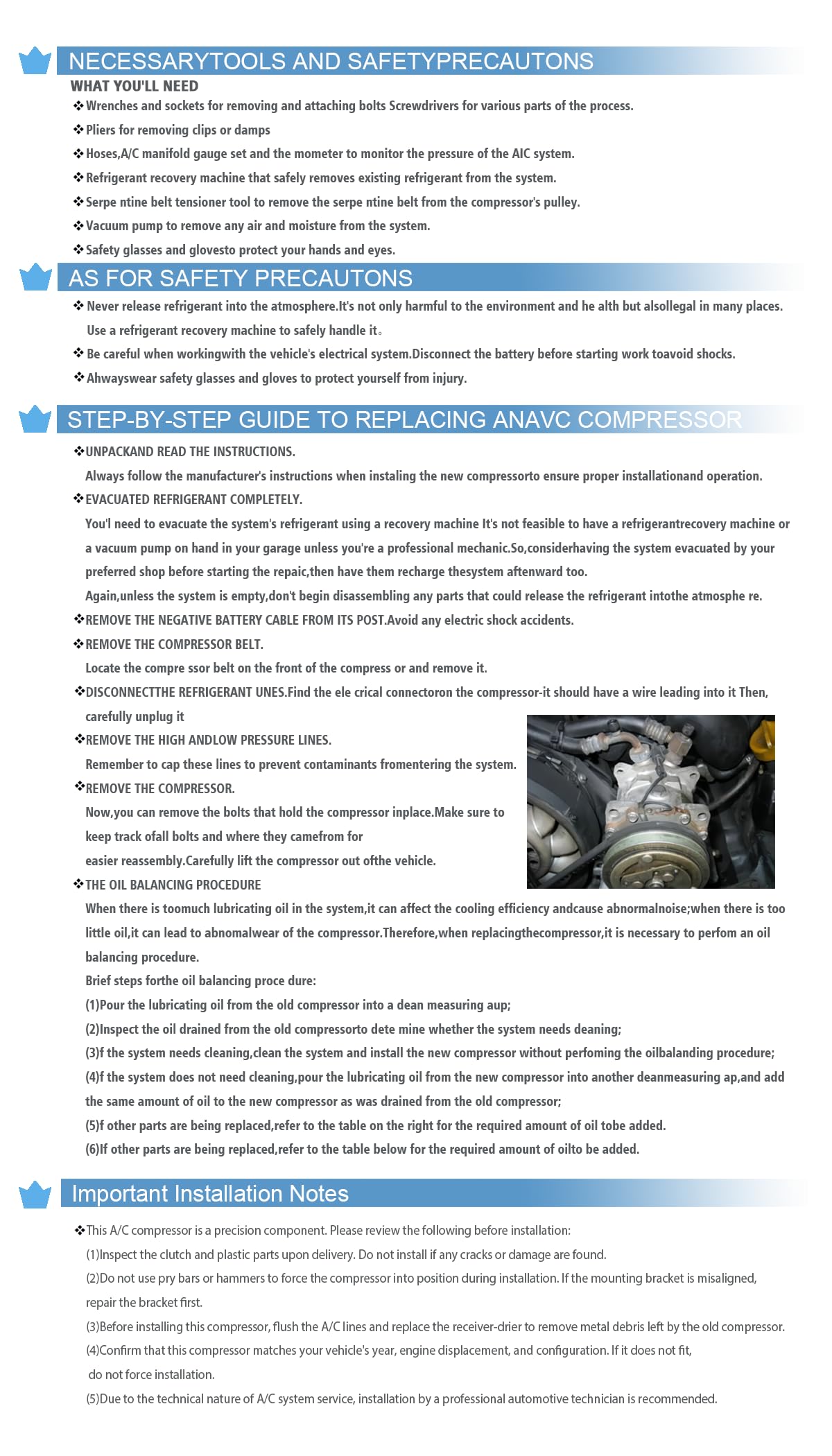 Pamolag packaged compressor with parts illustrating ready-to-install convenience