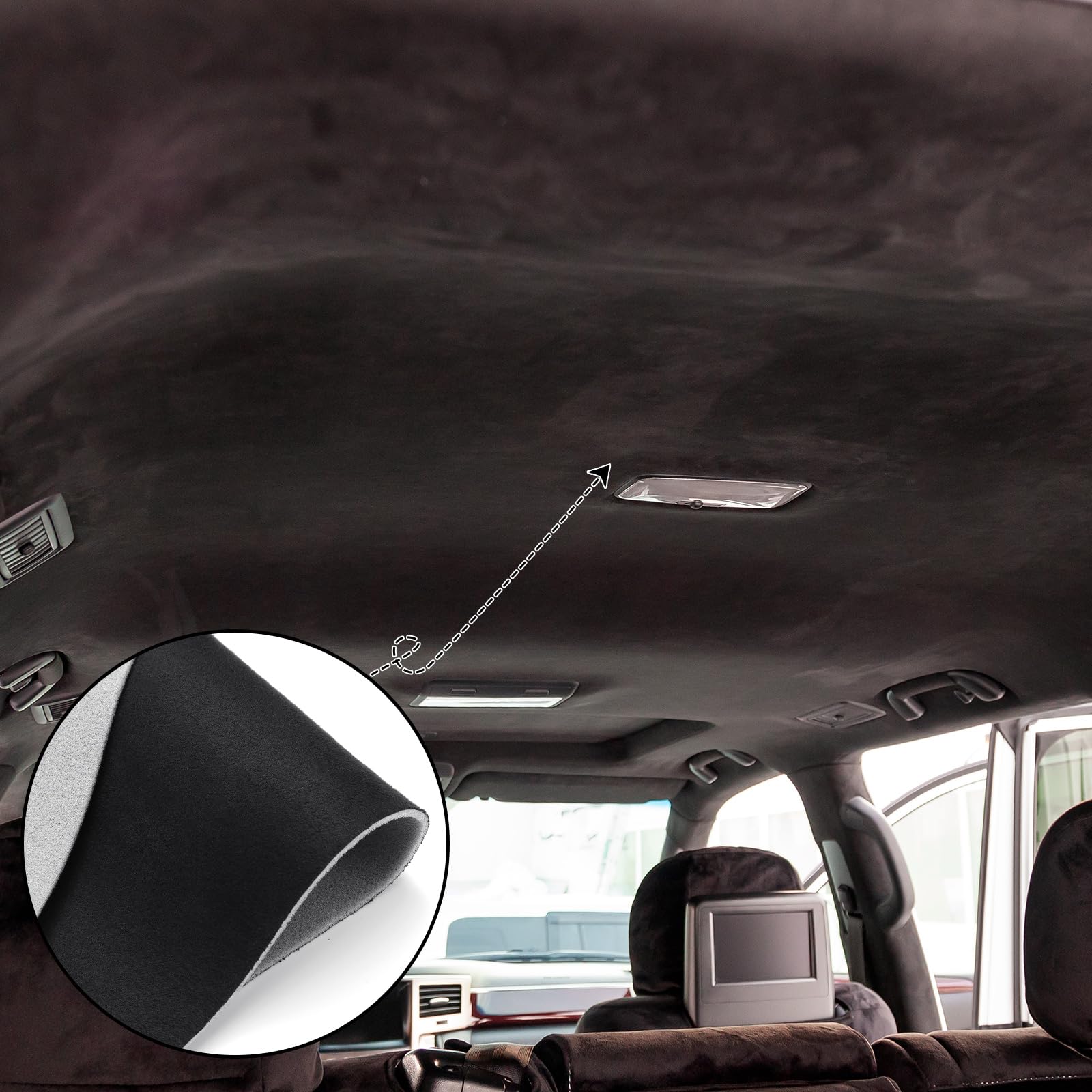 Pangda lifestyle interior shot showing upgraded vehicle ceiling and comfort benefit