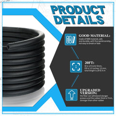 Pangda hose next to ruler illustrating 1/4 inch inner diameter for fit verification