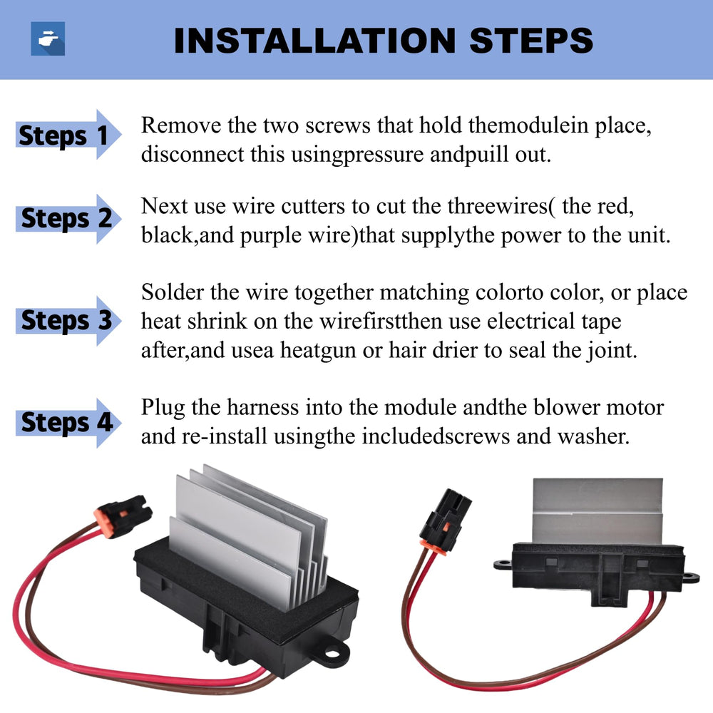 PANNUOSCS resistor in a garage during installation demonstrating easy replacement