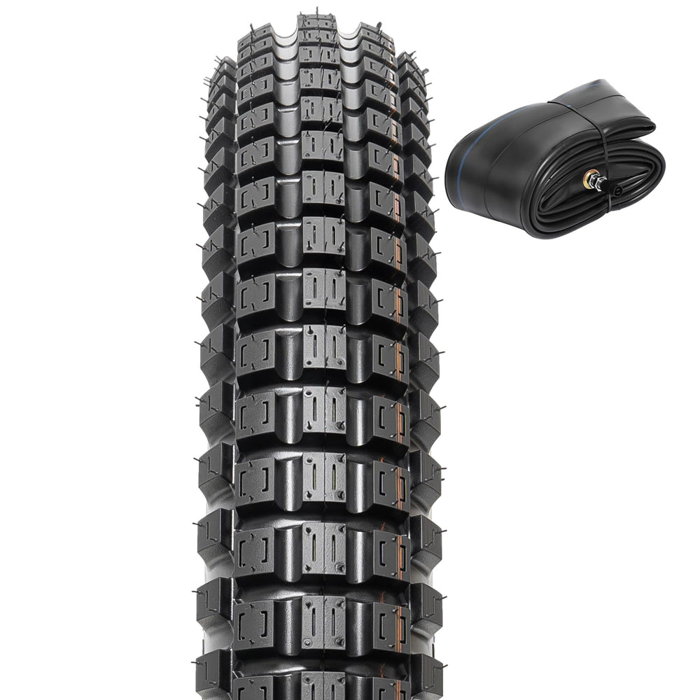 PaoWin front view of 2.75-19 tire showing profile and grip benefits