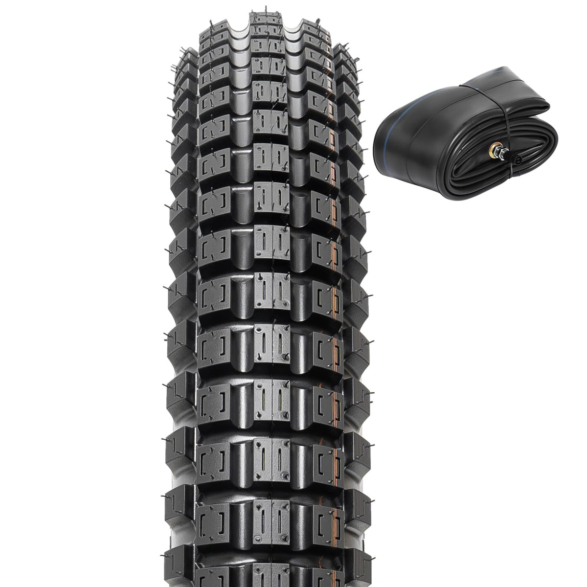 PaoWin front view of 2.75-19 tire showing profile and grip benefits