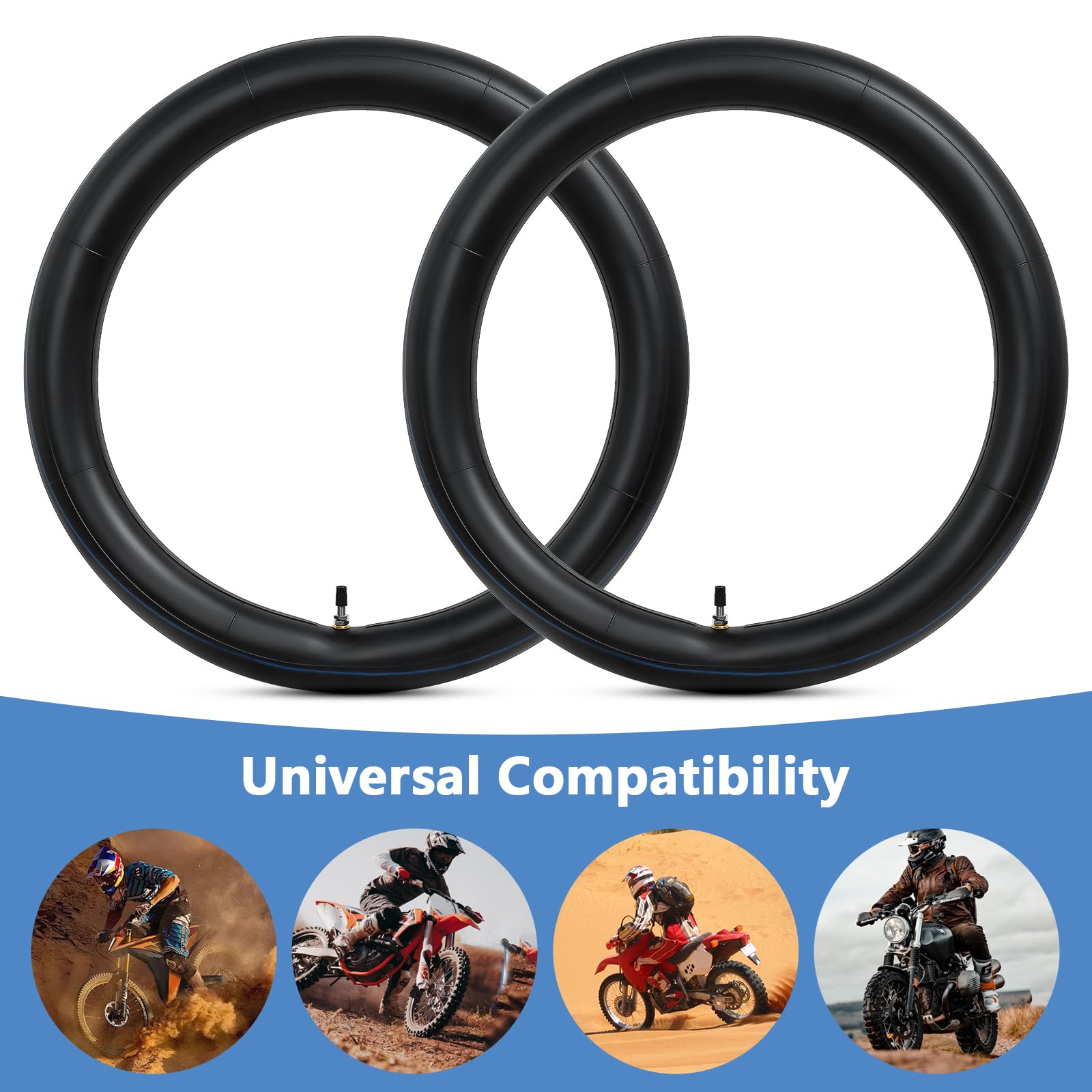 PaoWin inner tube installed in rear tire showing robust protection for off-road use