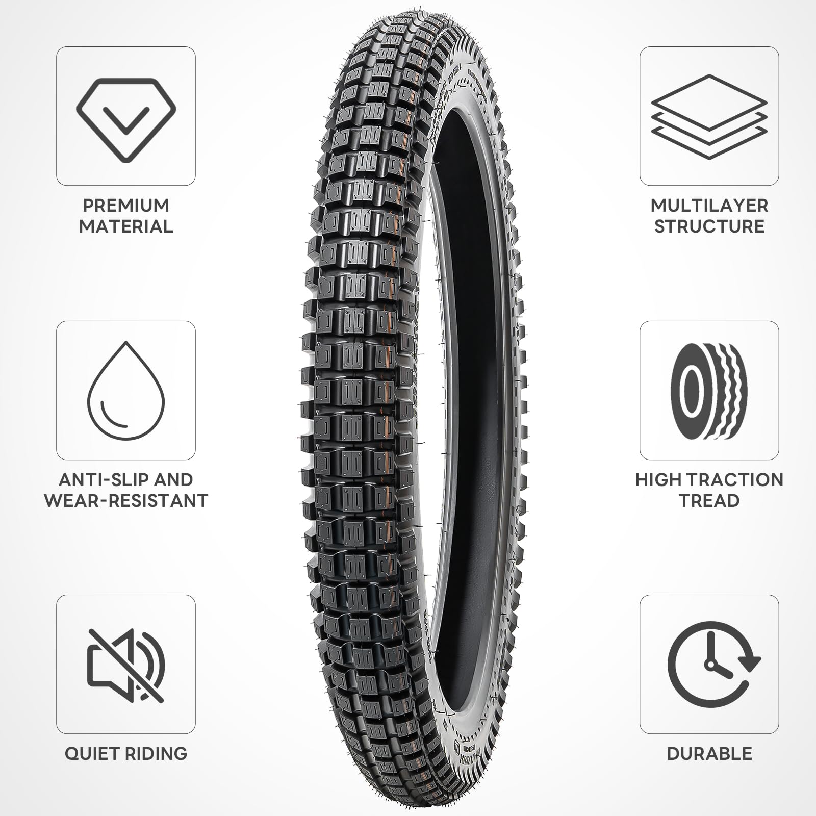 PaoWin sidewall label clearly showing size and load rating for fitment