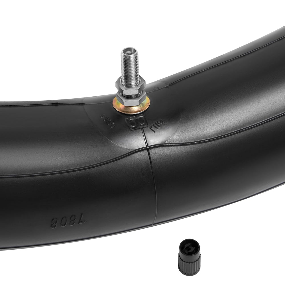 PaoWin TR4 straight valve stem close-up highlighting rubber-coated seat and leak prevention