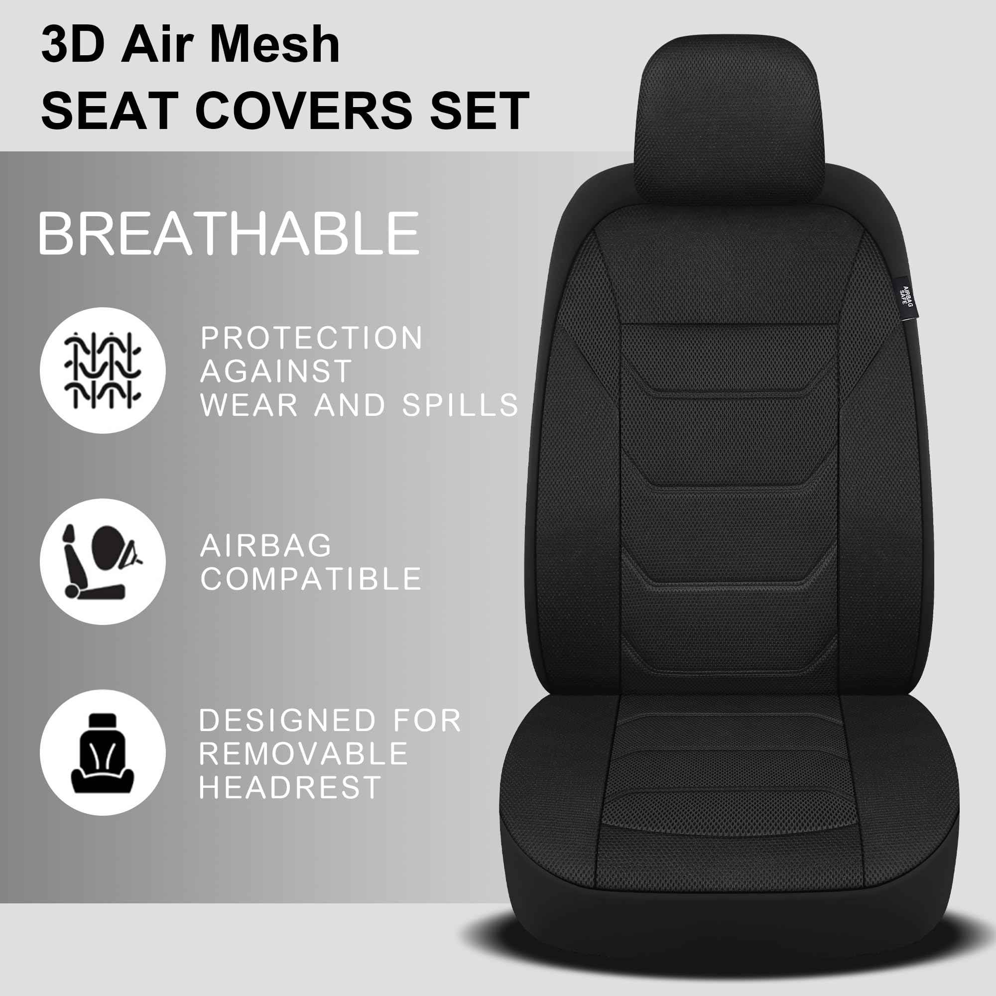 Pariiaotin rear seat cover with belt access for safe buckling