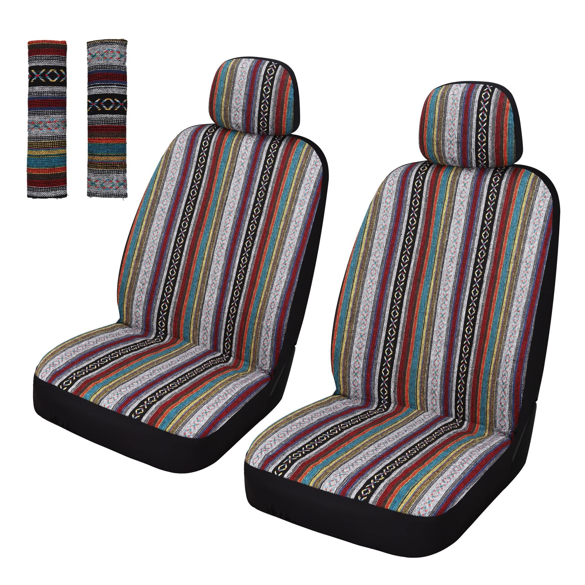 Pariitadin front seat full view showing colorful cover and protection