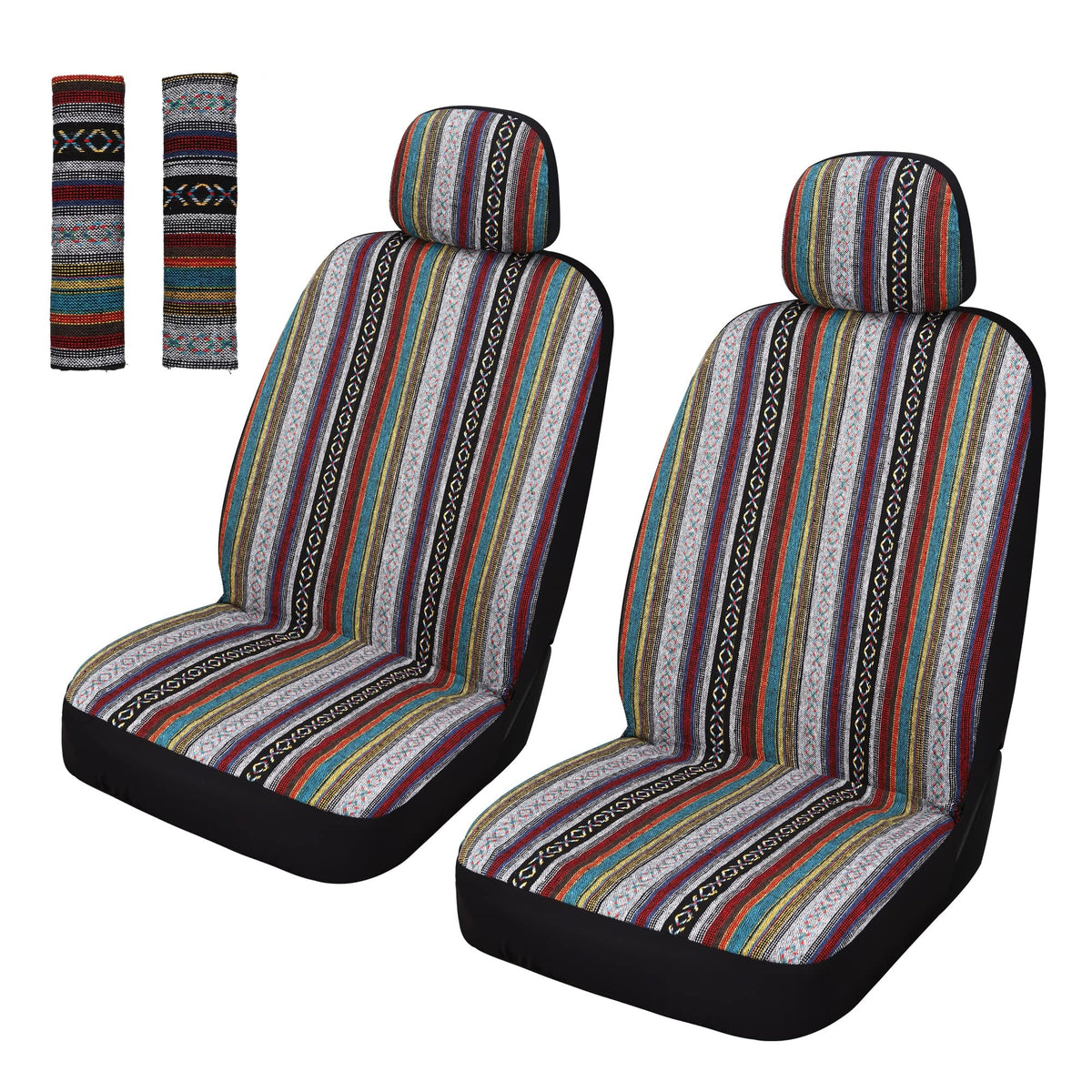 Pariitadin front seat full view showing colorful cover and protection