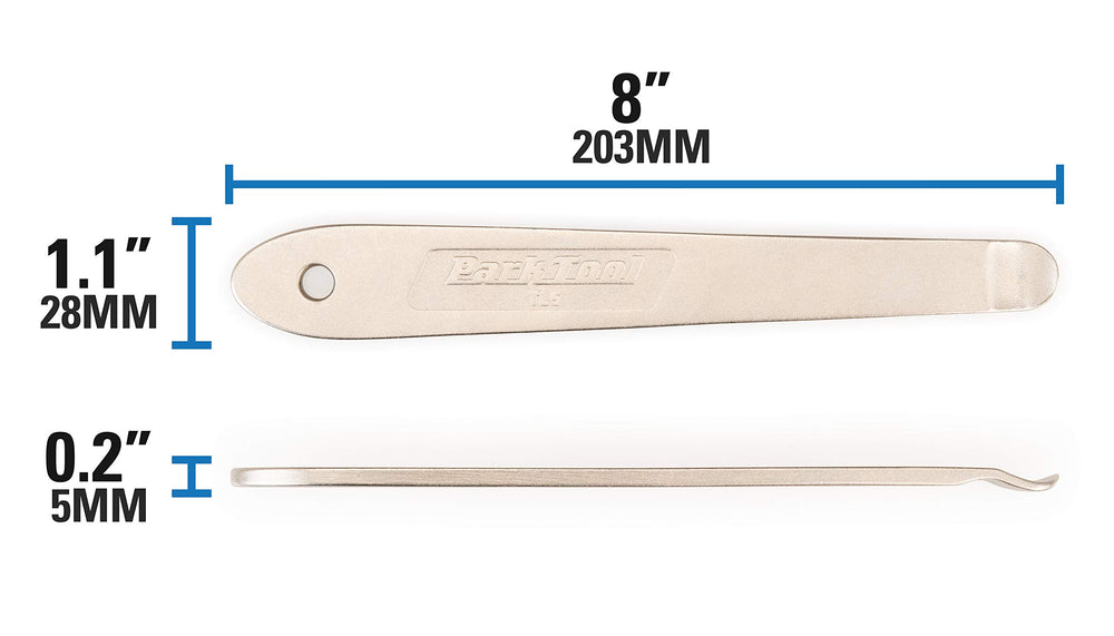 Park Tool TL-5 scale comparison with ruler demonstrates 8-inch leverage length