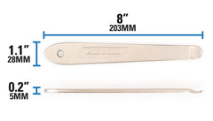 Park Tool TL-5 scale comparison with ruler demonstrates 8-inch leverage length