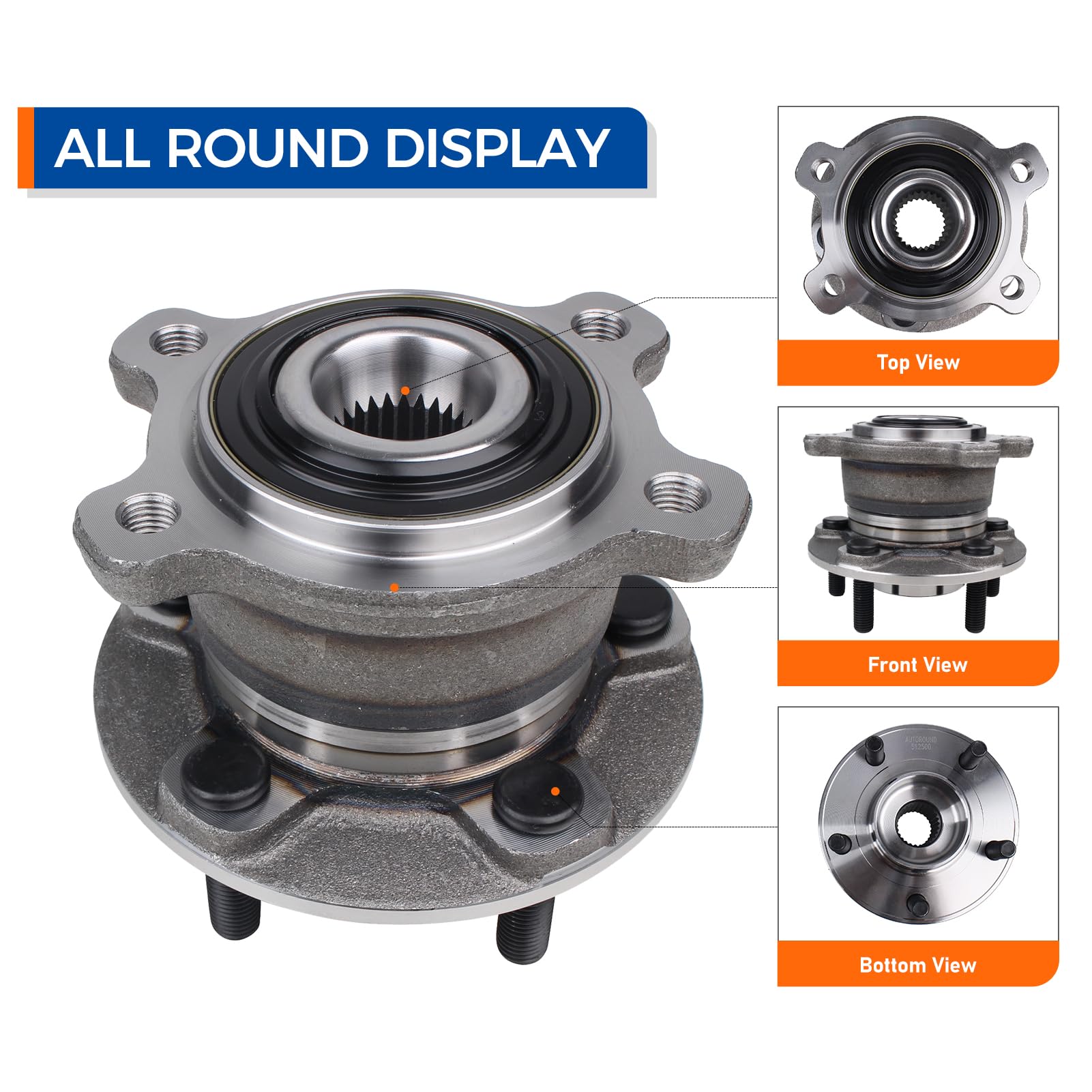 PAROD backside detail of hub assembly showing seal and flange for reliable sealing benefit