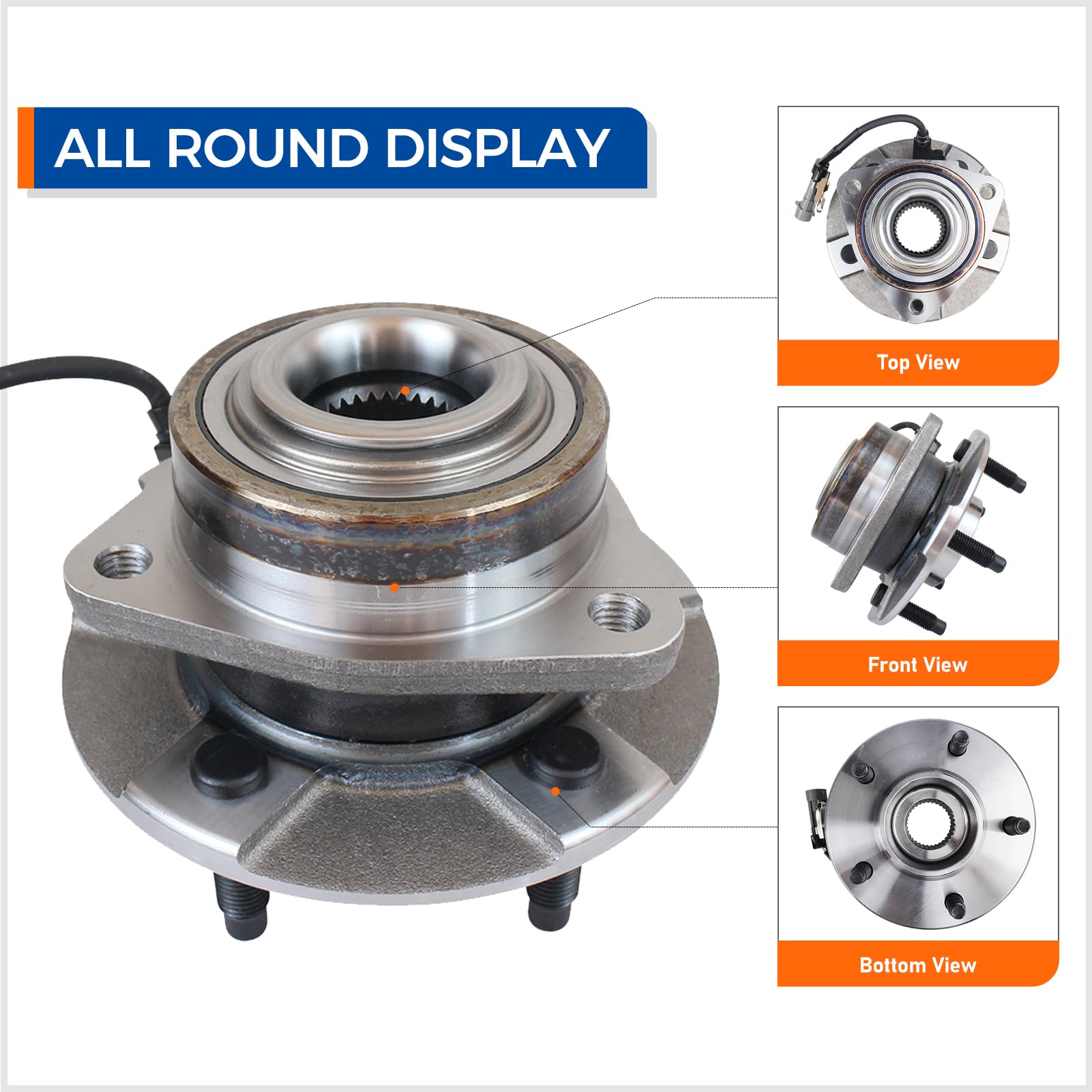 PAROD hub backside with ABS tone ring detail ensuring reliable sensors
