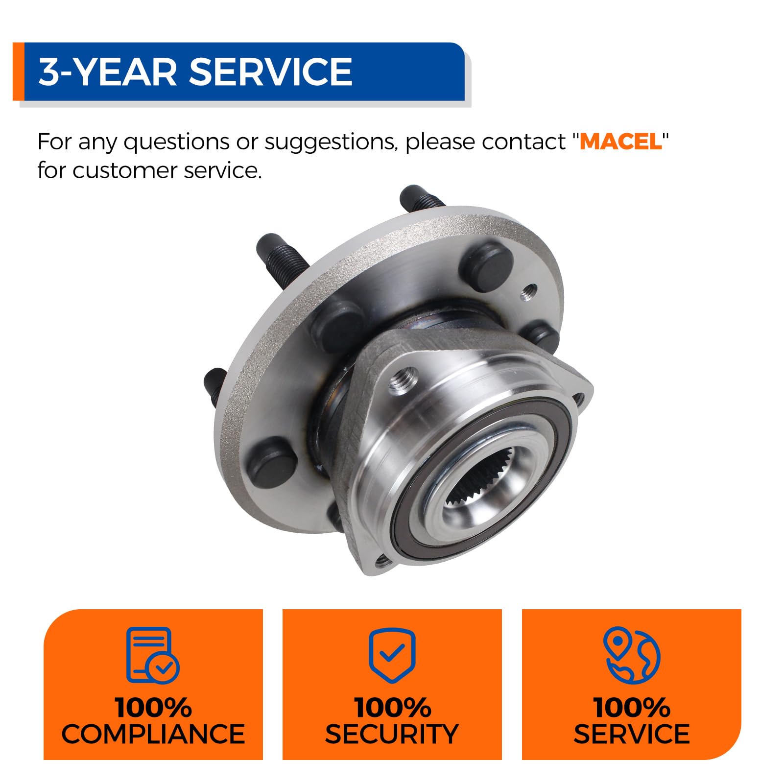 PAROD hub installed in knuckle illustrating straightforward replacement process