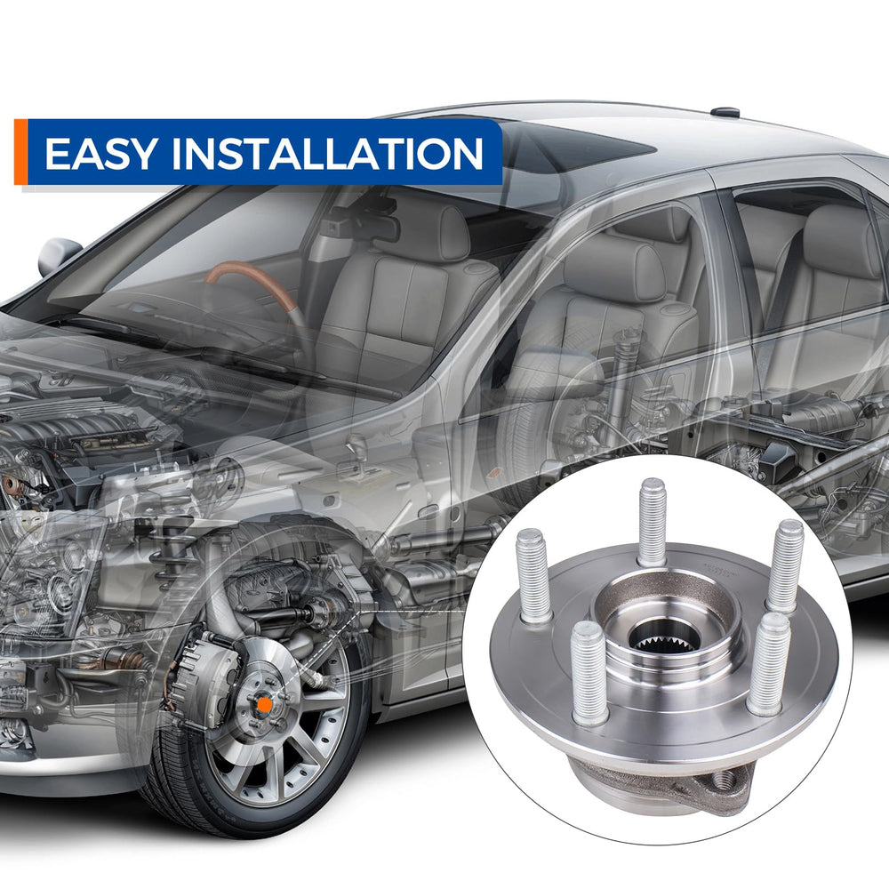 PAROD hub mounted with wheel studs demonstrating easy installation