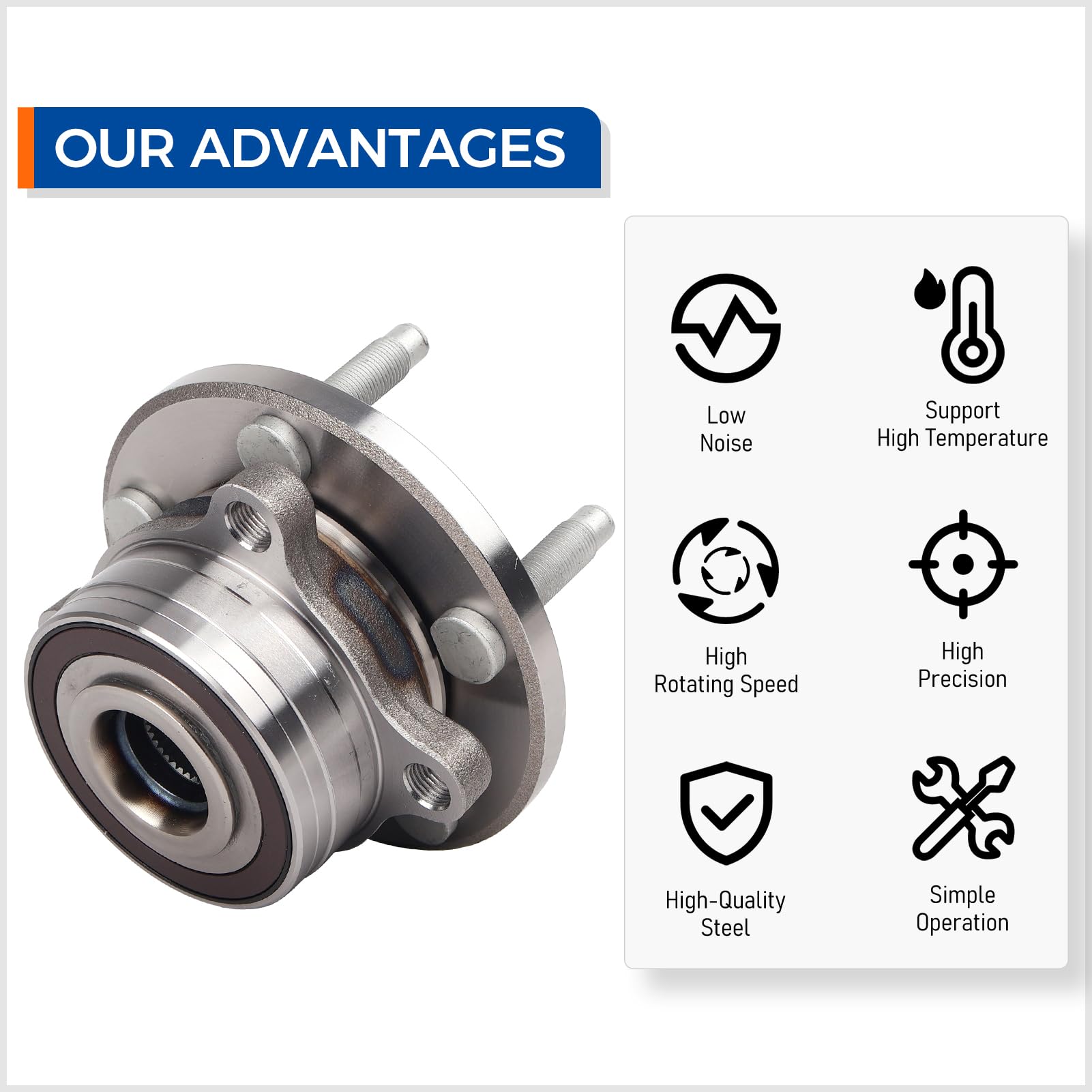 PAROD assembly installed on vehicle wheel hub, showing improved stability and quiet operation
