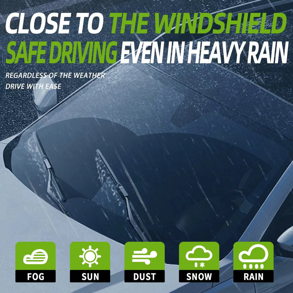 PARRATI wipers in rainy driving lifestyle scene improving visibility while driving