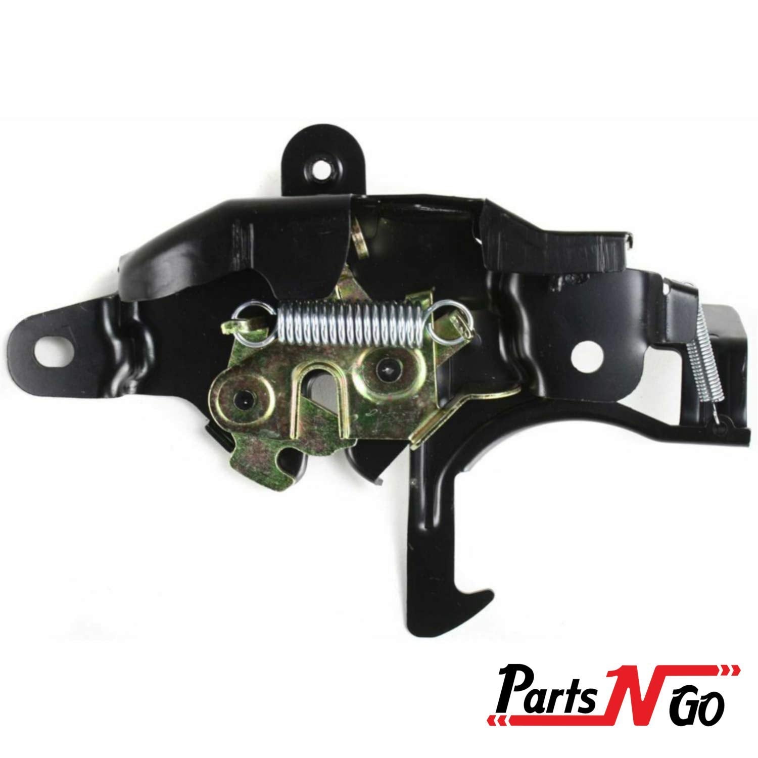 Parts N Go latch installed under Tacoma hood demonstrating secure closure