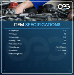 Parts Player OEG alternator pulley detail showing S6 pulley and smooth operation