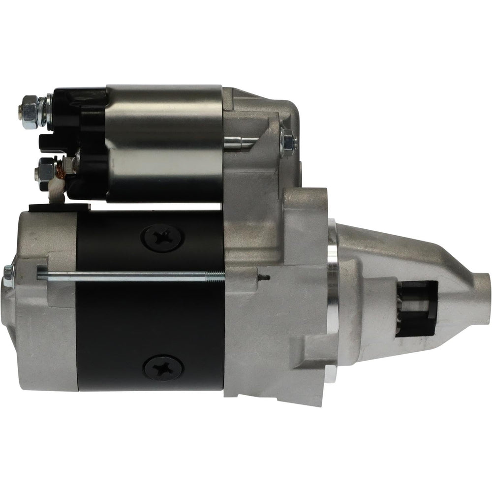Parts Player starter rear label with model and voltage info for quick verification