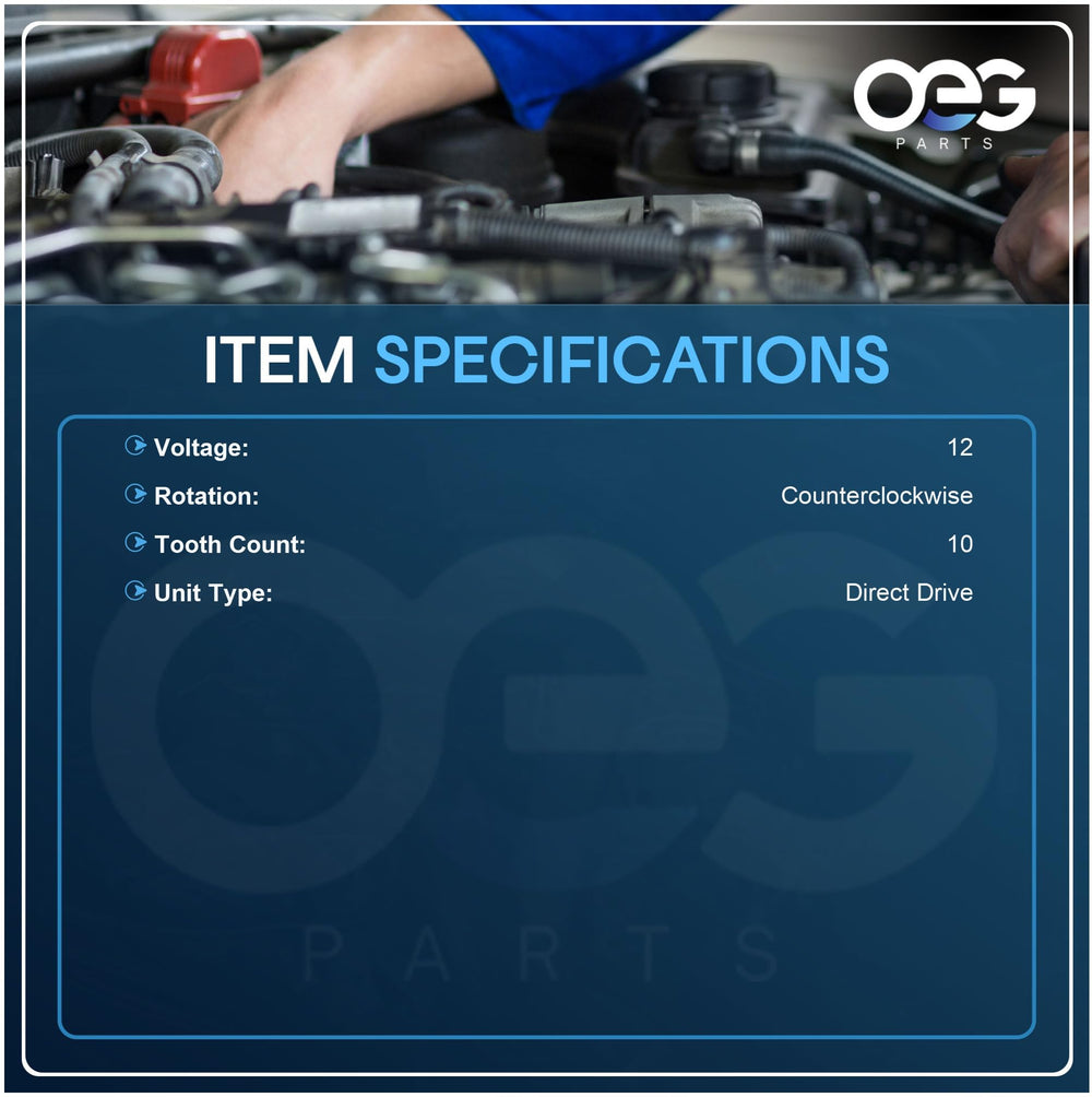 Parts Player starter pinion gear closeup showing 10 teeth for accurate engagement