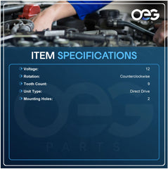 Parts Player starter pinion closeup with 9-tooth clarity for correct engagement