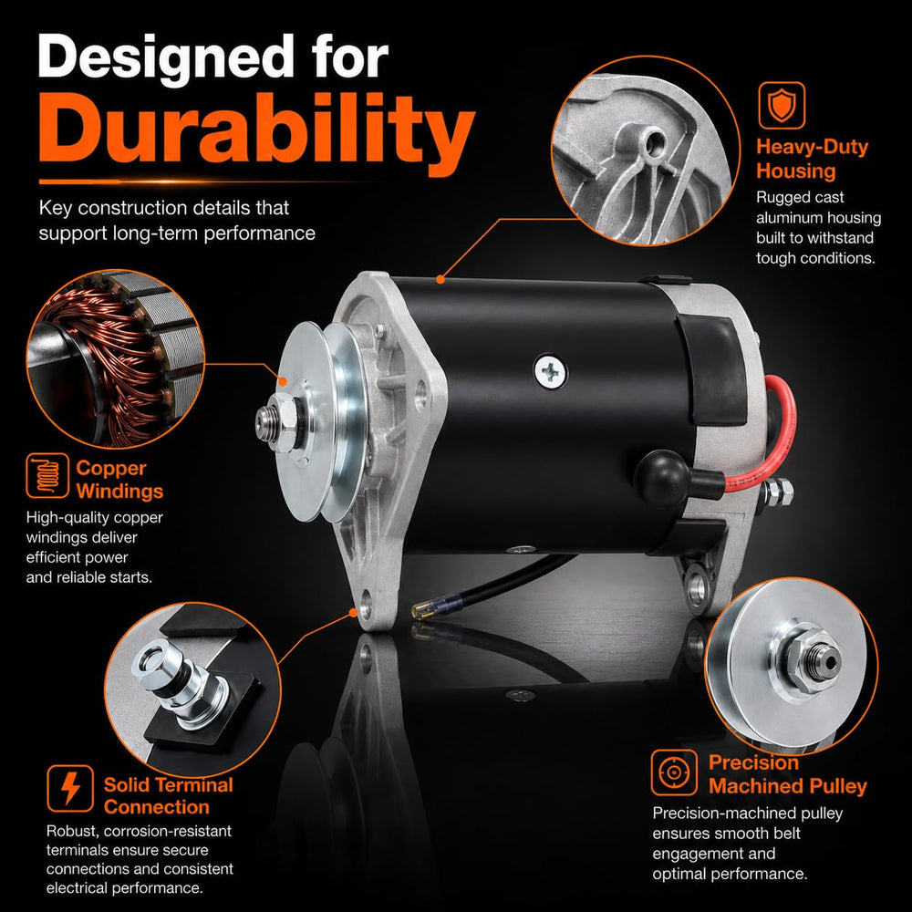 Parts World USA starter generator installed in golf cart engine bay