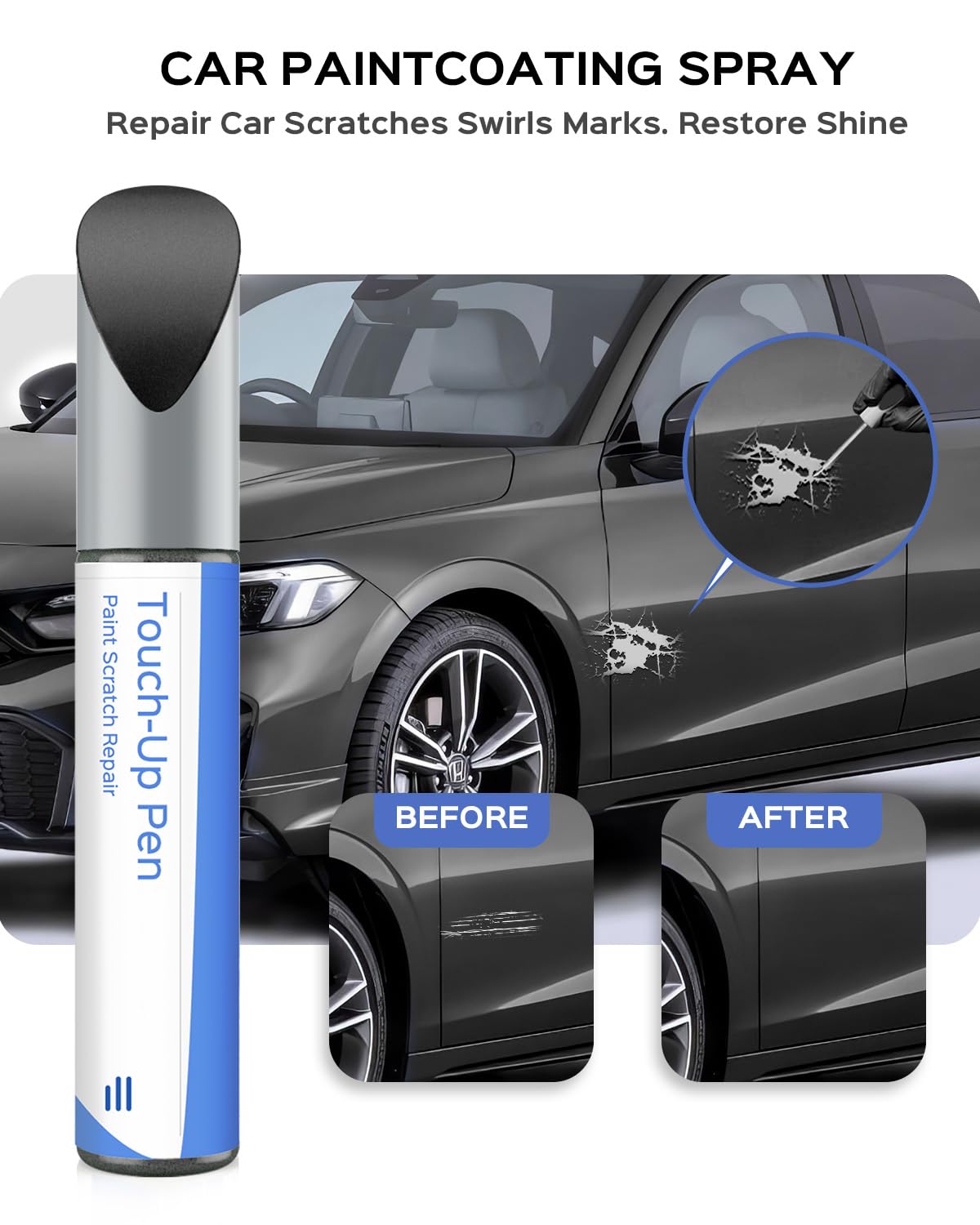 PARTS4EV NH-797M brush tip applying paint to chip, allows precise chip coverage
