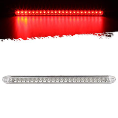 Partsam front view clear lens showing sleek red LED visibility benefit